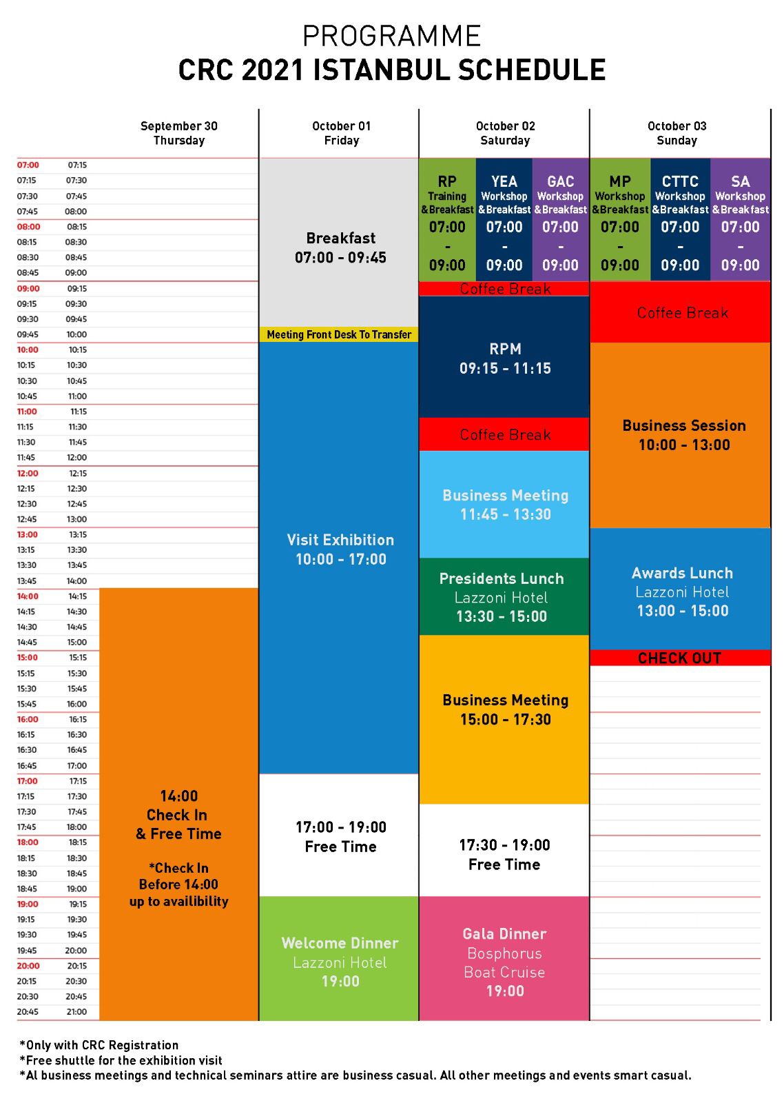 CRC Schedule