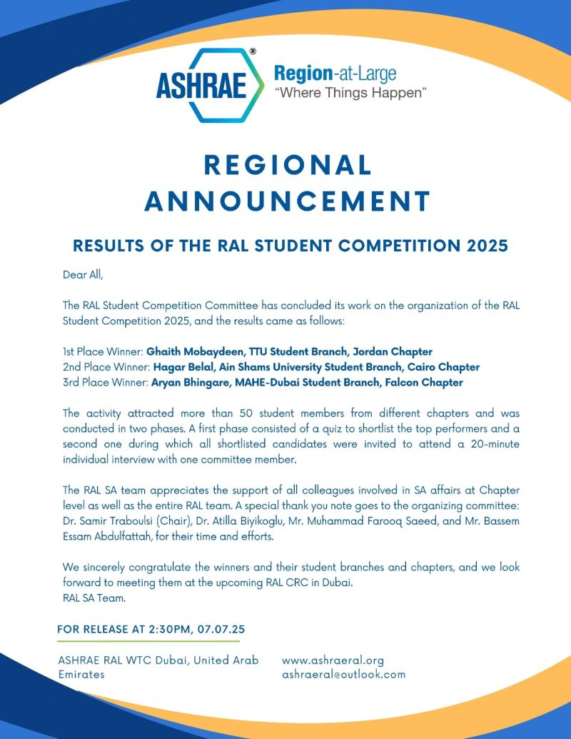Student Competition Results (2024-25)