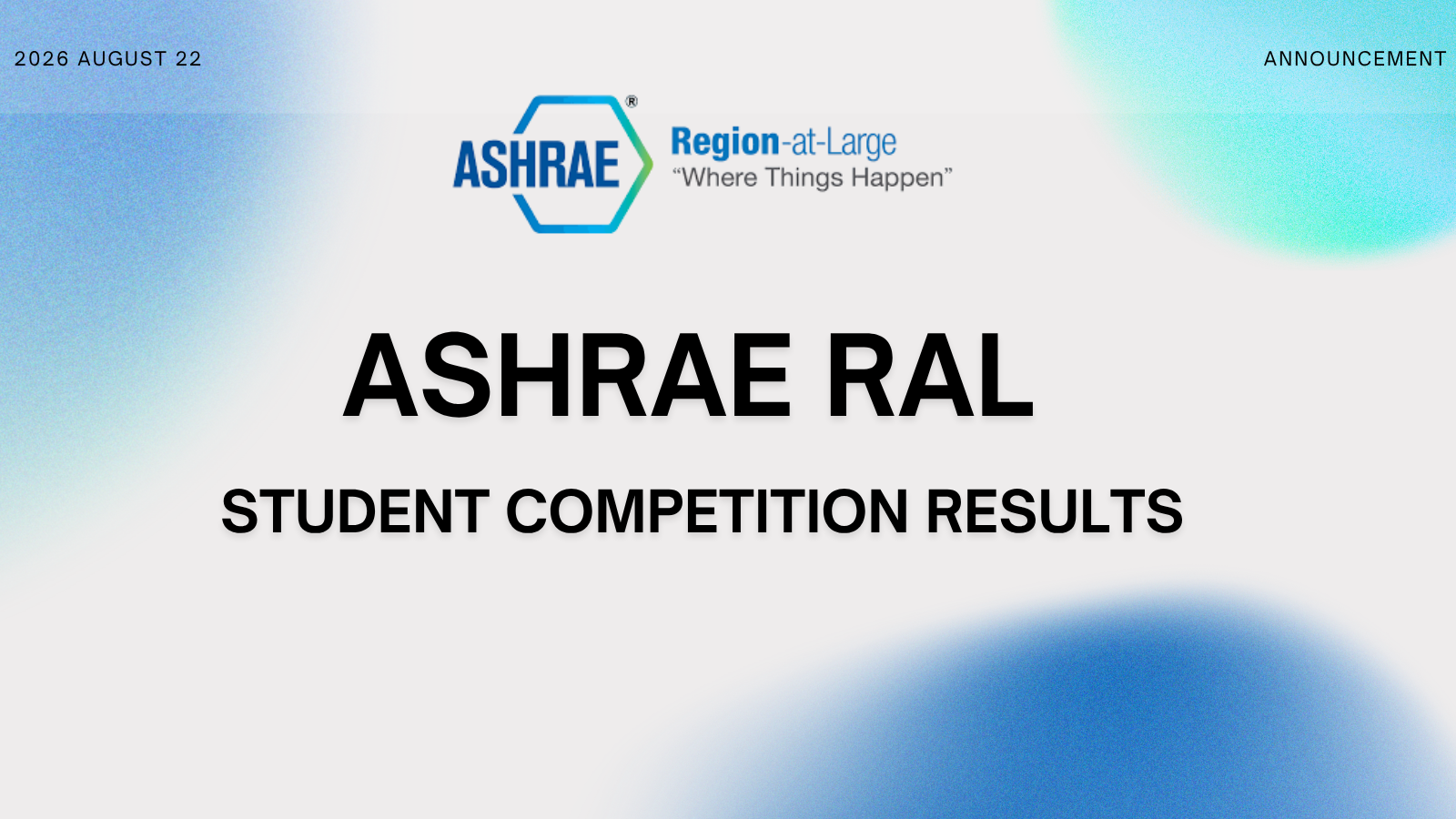 ASHRAE RAL SC Results 2026